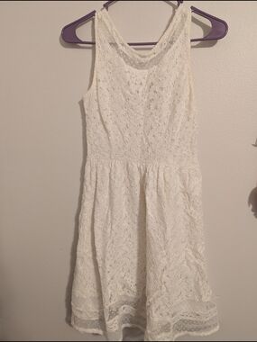 NAF NAF Cream Lace Midi Dress